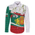 Republic of Bulgaria Personalized Family Matching Short Sleeve Bodycon Dress and Hawaiian Shirt Crowned Golden Lion Suedinenieto Pravi Silata