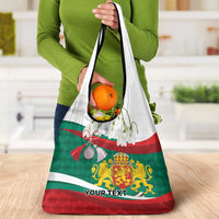 Republic of Bulgaria Personalized Grocery Bag Crowned Golden Lion Suedinenieto Pravi Silata