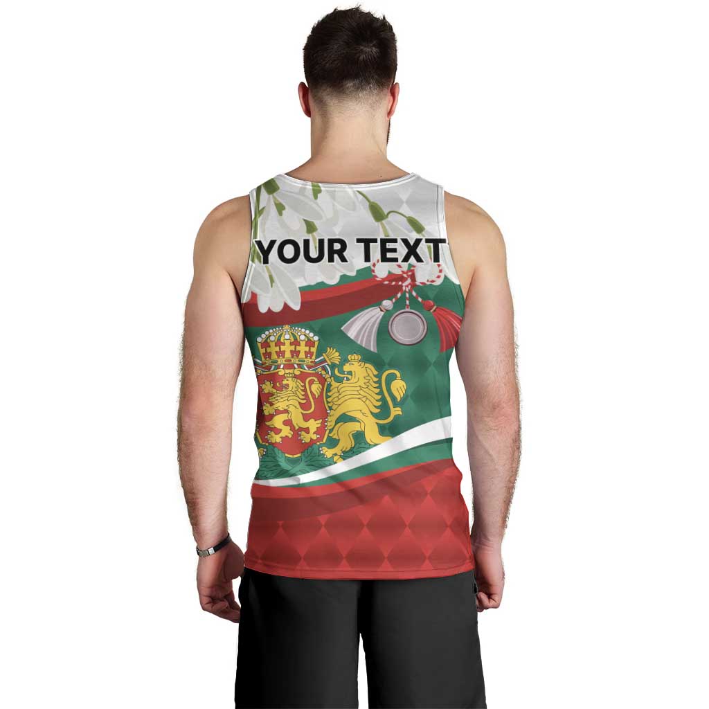 Republic of Bulgaria Personalized Men Tank Top Crowned Golden Lion Suedinenieto Pravi Silata