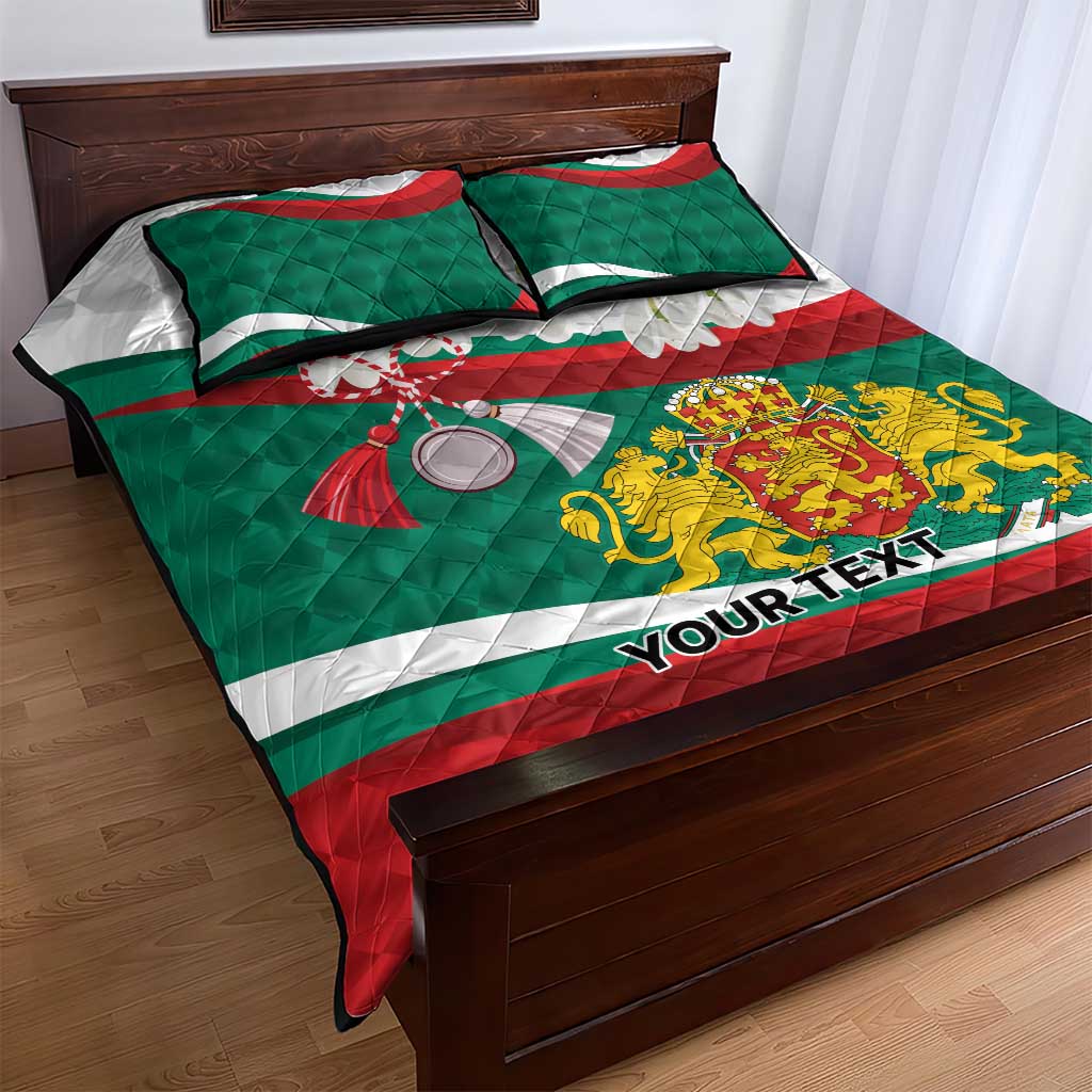 Republic of Bulgaria Personalized Quilt Bed Set Crowned Golden Lion Suedinenieto Pravi Silata