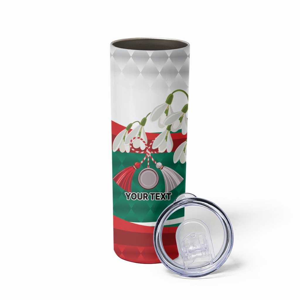 Republic of Bulgaria Personalized Skinny Tumbler Crowned Golden Lion Suedinenieto Pravi Silata