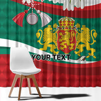 Republic of Bulgaria Personalized Window Curtain Crowned Golden Lion Suedinenieto Pravi Silata