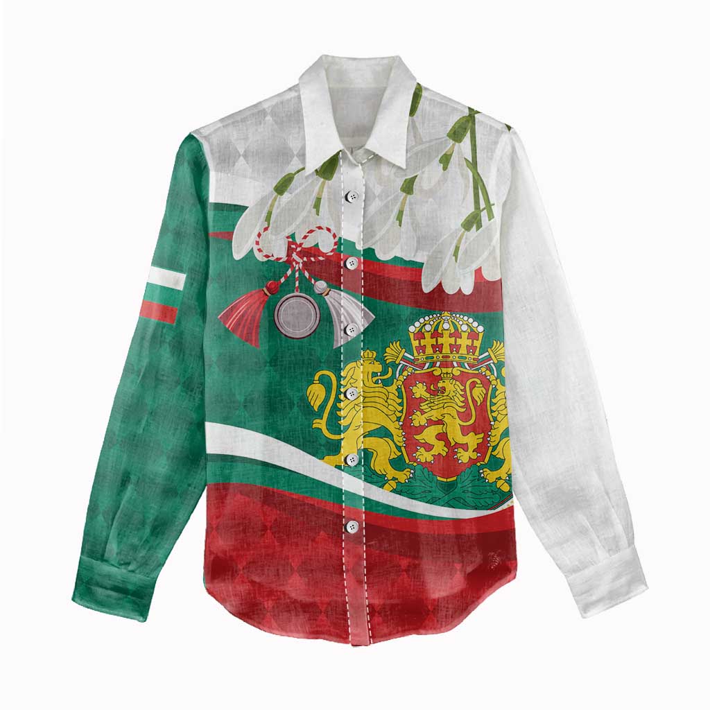 Republic of Bulgaria Personalized Women Casual Shirt Crowned Golden Lion Suedinenieto Pravi Silata