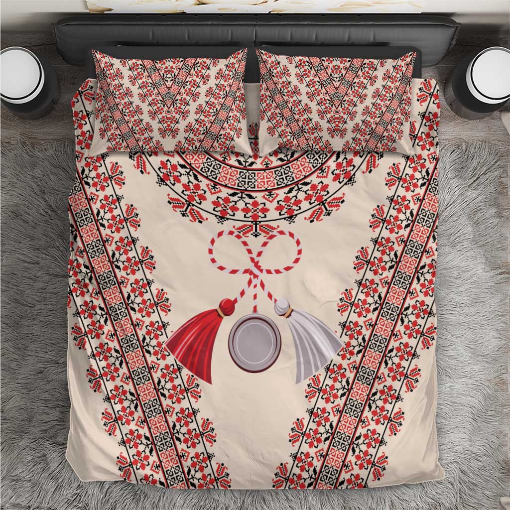 Baba Marta Day Martenitsa Bedding Set Traditional Bulgarian Embroidery
