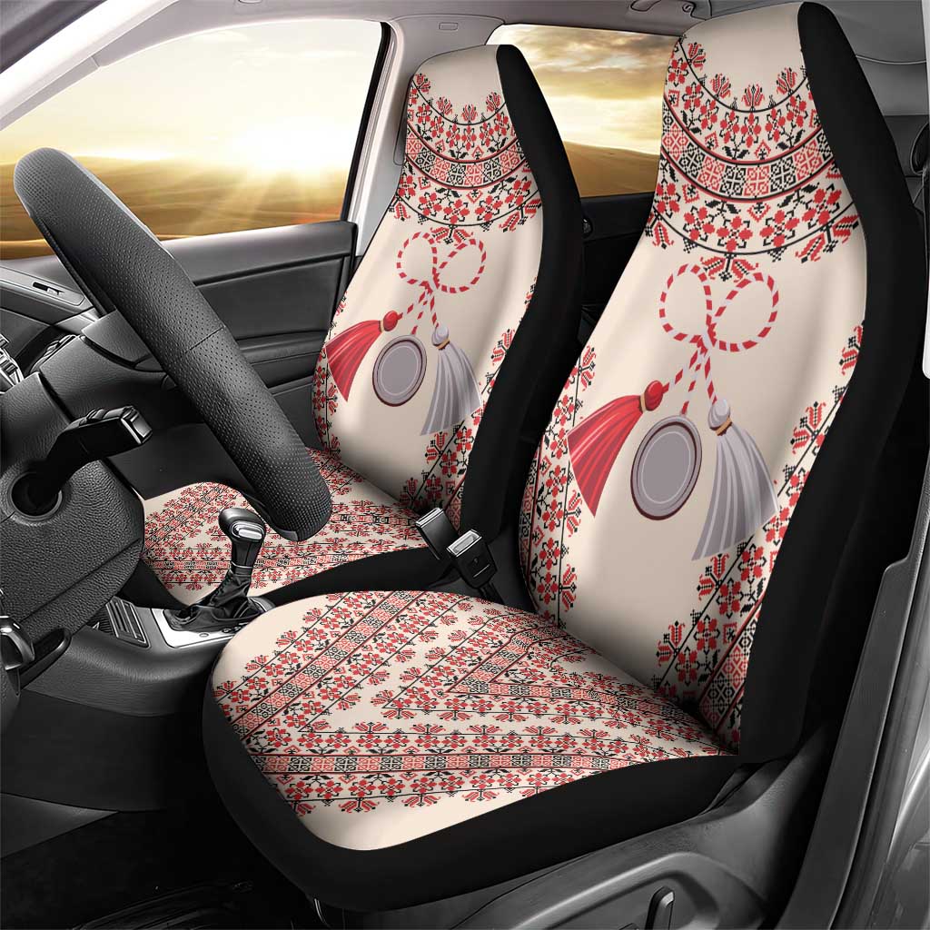 Baba Marta Day Martenitsa Car Seat Cover Traditional Bulgarian Embroidery
