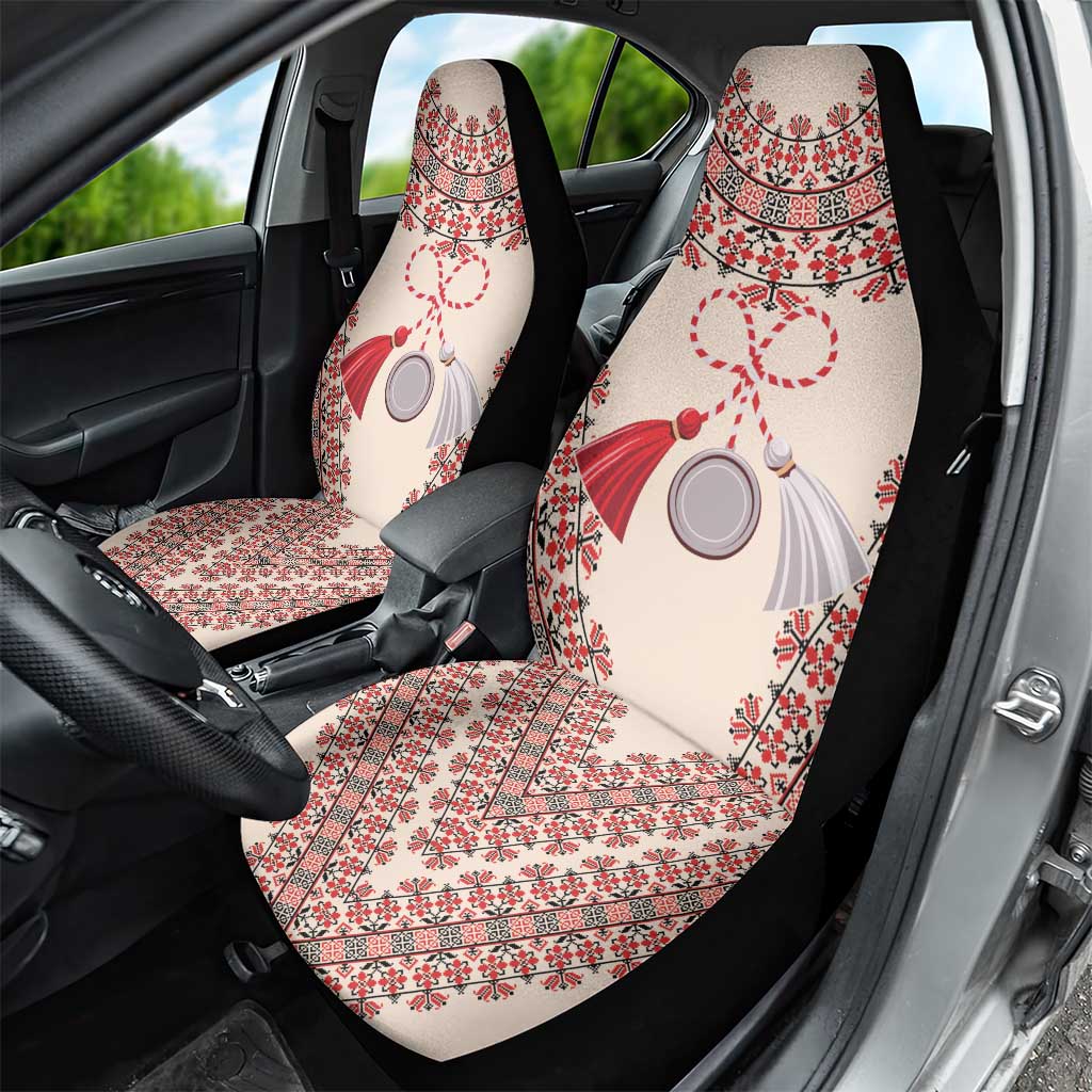 Baba Marta Day Martenitsa Car Seat Cover Traditional Bulgarian Embroidery