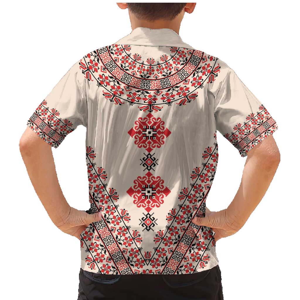 Baba Marta Day Martenitsa Family Matching Mermaid Dress and Hawaiian Shirt Traditional Bulgarian Embroidery