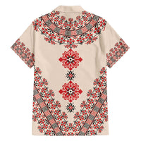 Baba Marta Day Martenitsa Family Matching Off The Shoulder Long Sleeve Dress and Hawaiian Shirt Traditional Bulgarian Embroidery