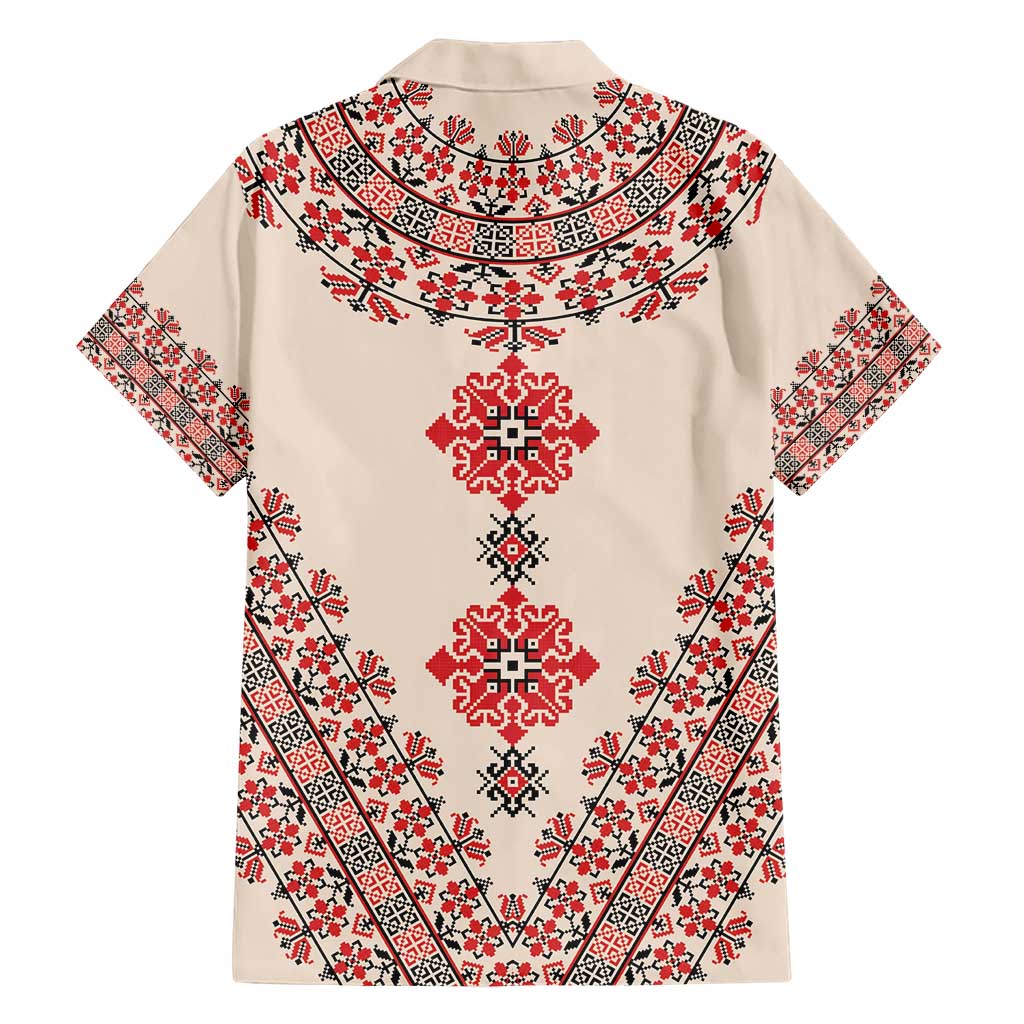 Baba Marta Day Martenitsa Family Matching Short Sleeve Bodycon Dress and Hawaiian Shirt Traditional Bulgarian Embroidery