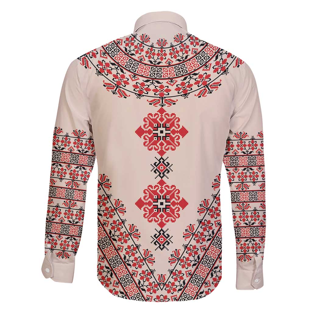 Baba Marta Day Martenitsa Family Matching Short Sleeve Bodycon Dress and Hawaiian Shirt Traditional Bulgarian Embroidery