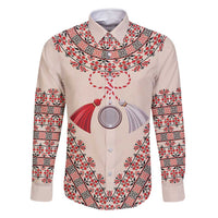 Baba Marta Day Martenitsa Family Matching Summer Maxi Dress and Hawaiian Shirt Traditional Bulgarian Embroidery
