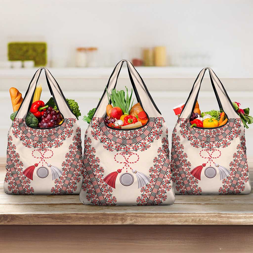 Baba Marta Day Martenitsa Grocery Bag Traditional Bulgarian Embroidery