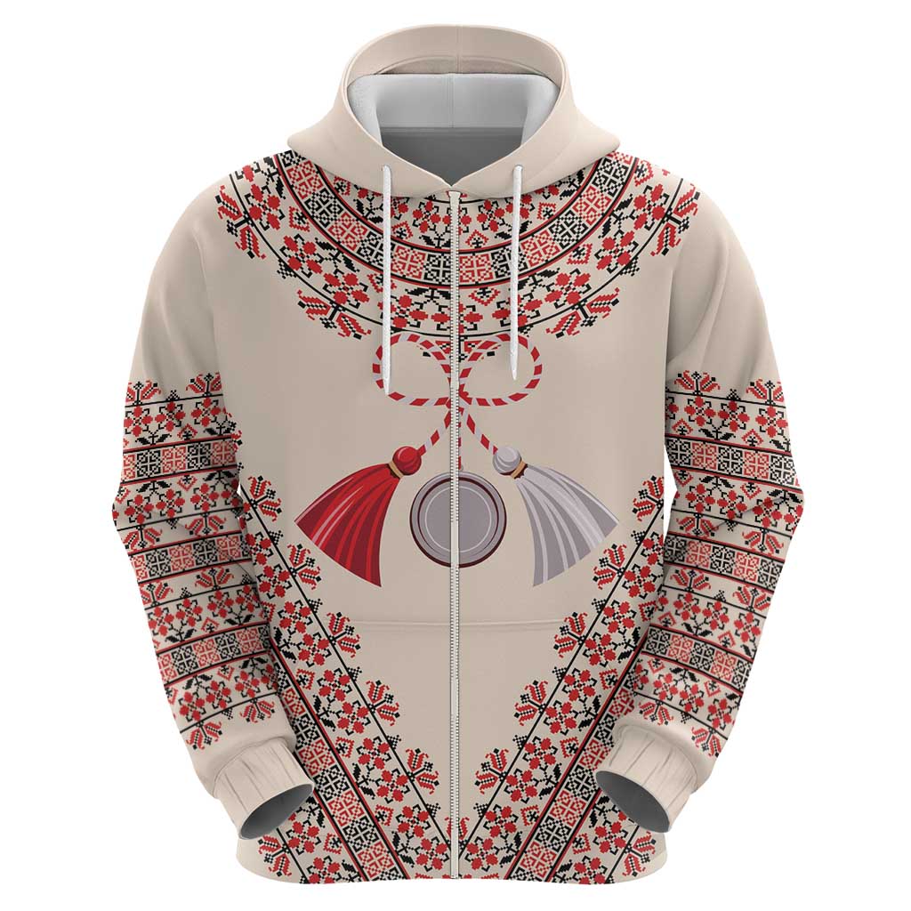 Baba Marta Day Martenitsa Hoodie Traditional Bulgarian Embroidery