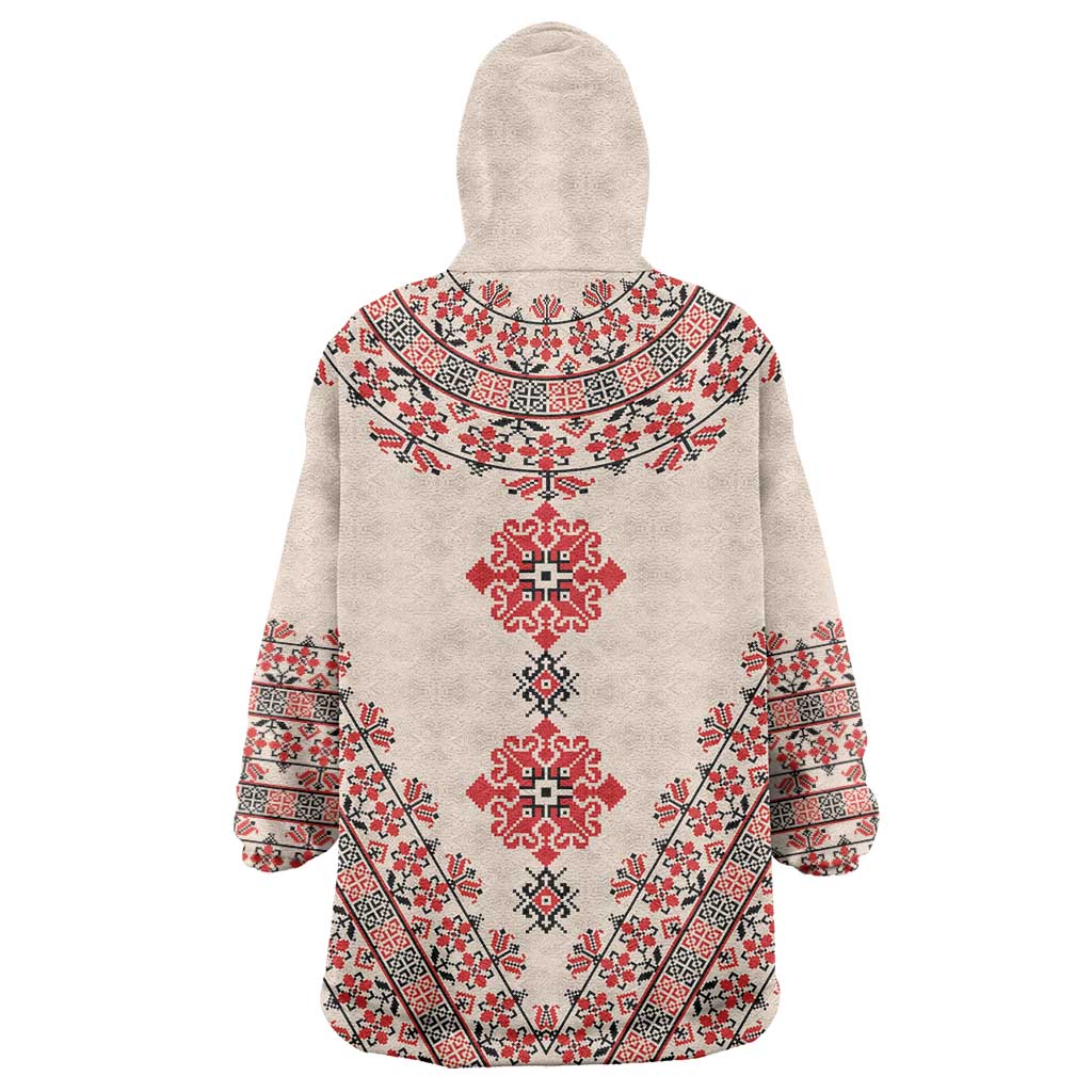 Baba Marta Day Martenitsa Wearable Blanket Hoodie Traditional Bulgarian Embroidery