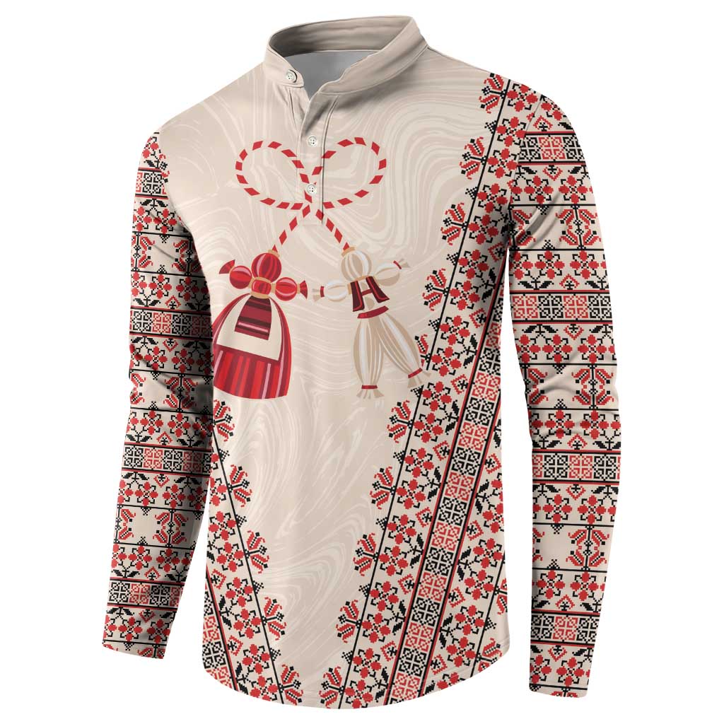 Bulgarian Martenitsa Button Sweatshirt Tradition March 1st Chestita Baba Marta