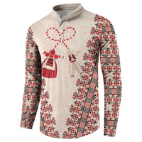 Bulgarian Martenitsa Button Sweatshirt Tradition March 1st Chestita Baba Marta