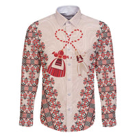Bulgarian Martenitsa Family Matching Off Shoulder Maxi Dress and Hawaiian Shirt Tradition March 1st Chestita Baba Marta