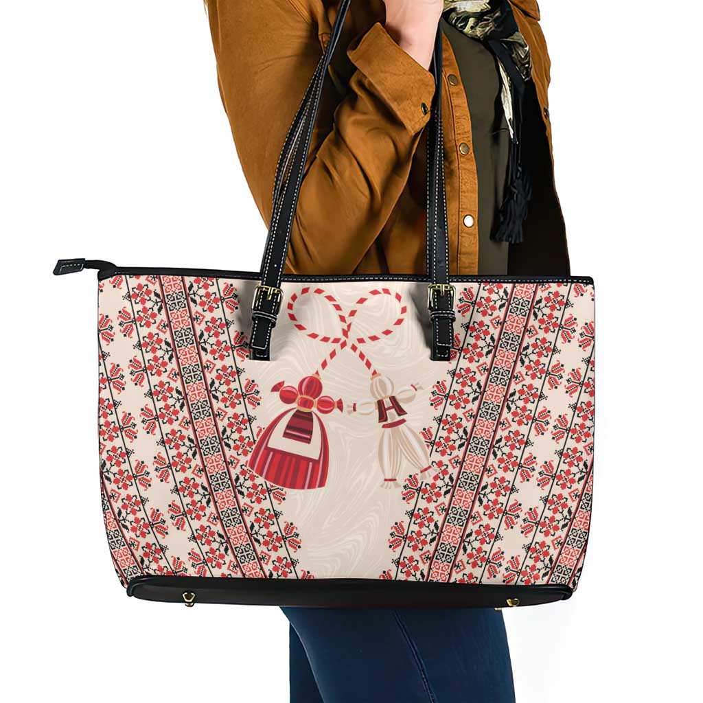 Bulgarian Martenitsa Leather Tote Bag Tradition March 1st Chestita Baba Marta