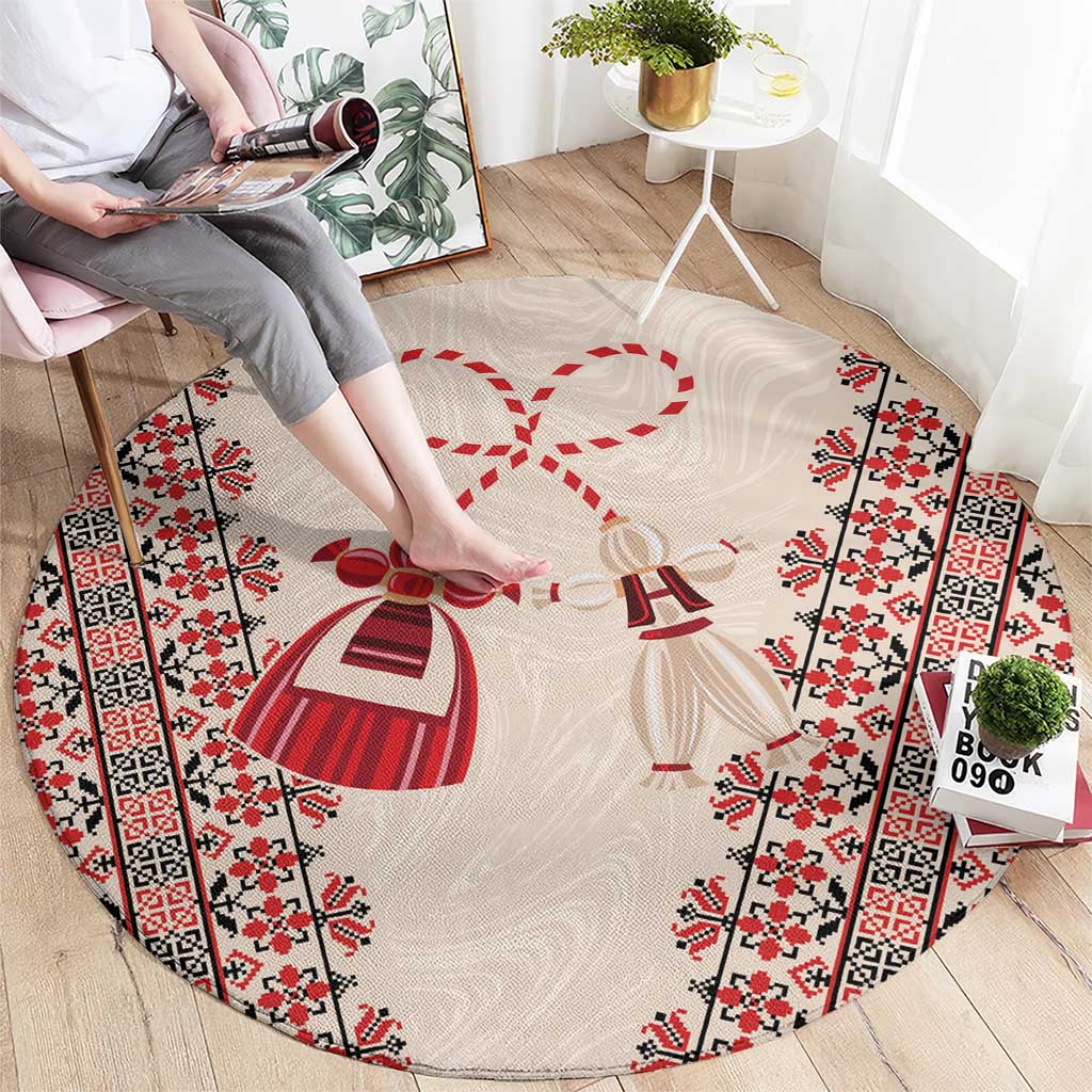 Bulgarian Martenitsa Round Carpet Tradition March 1st Chestita Baba Marta