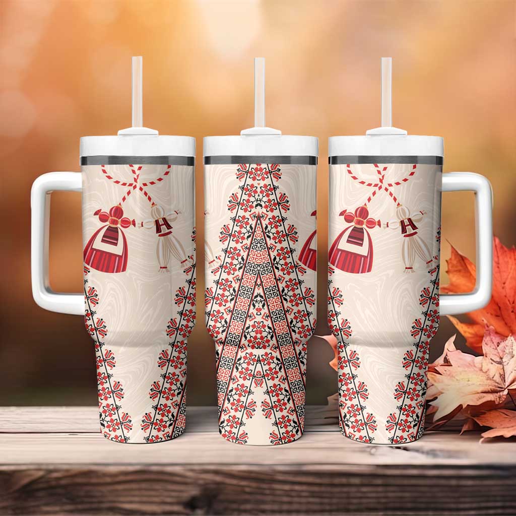Bulgarian Martenitsa Tumbler With Handle Tradition March 1st Chestita Baba Marta