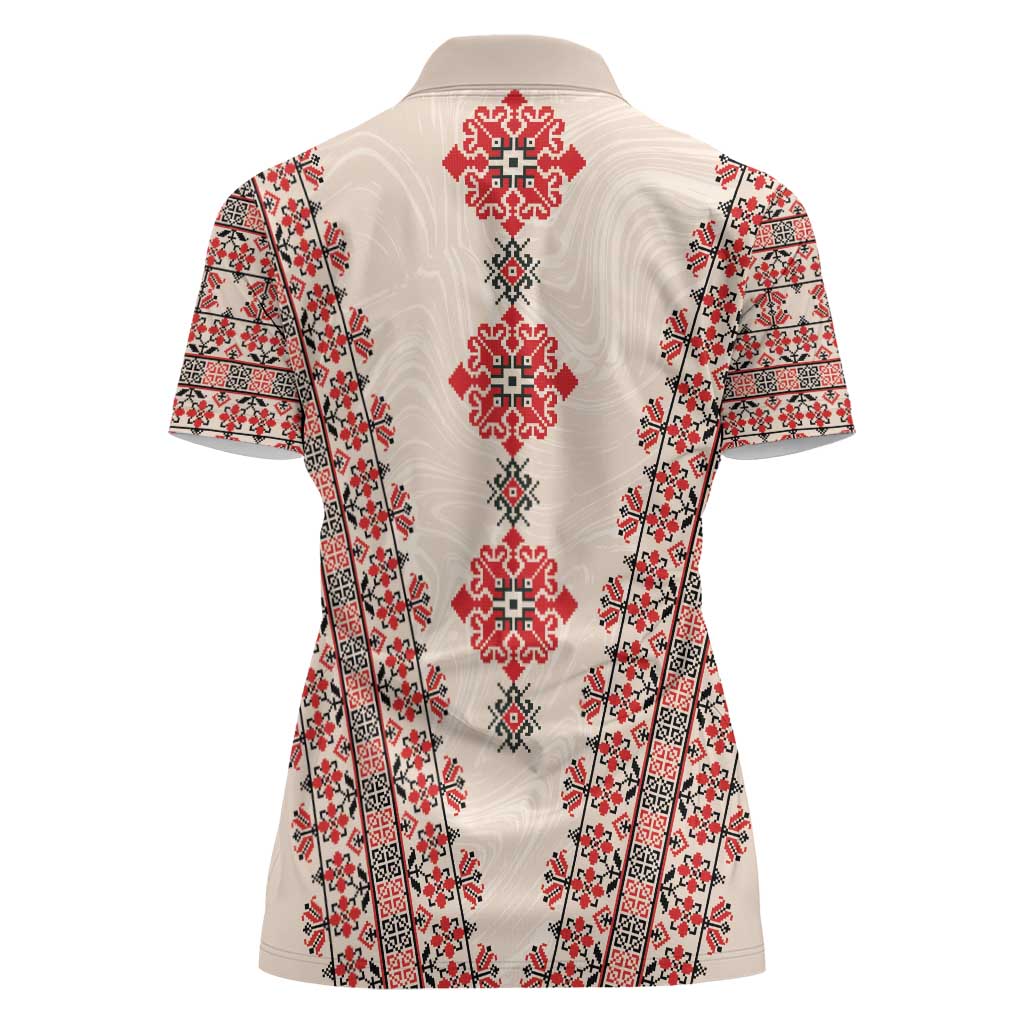 Bulgarian Martenitsa Women Polo Shirt Tradition March 1st Chestita Baba Marta