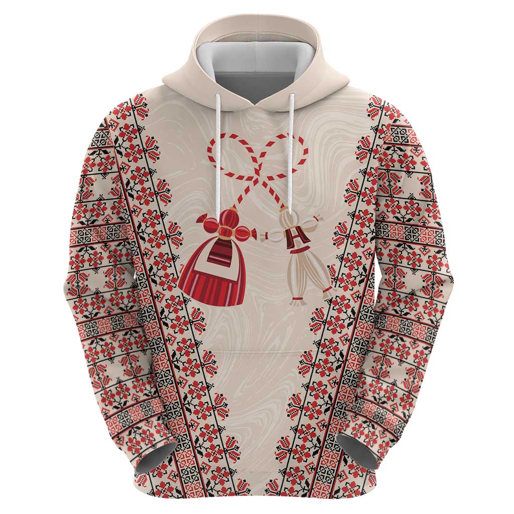 Bulgarian Martenitsa Zip Hoodie Tradition March 1st Chestita Baba Marta