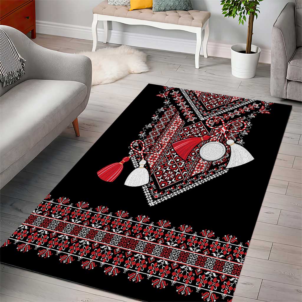 Martenitsa Martisor Day Area Rug Traditional Romanian Folk Art