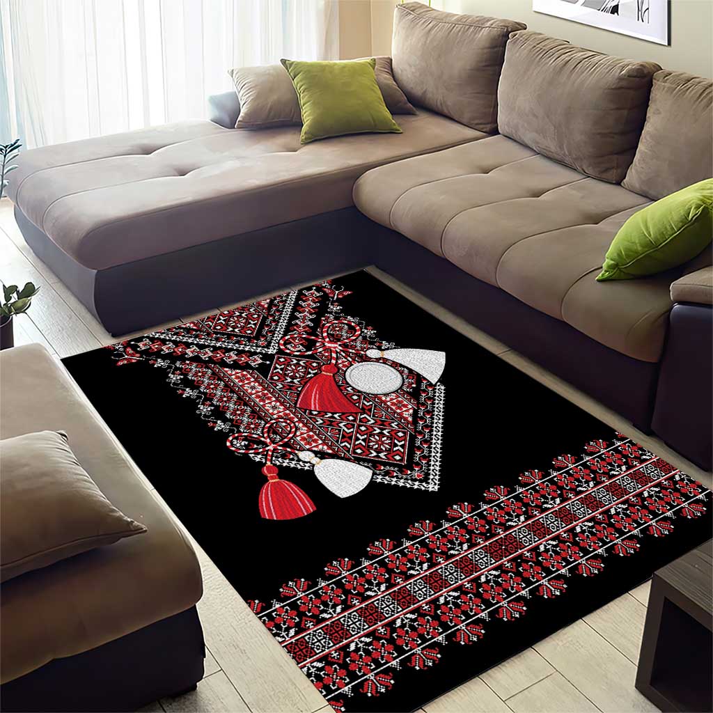 Martenitsa Martisor Day Area Rug Traditional Romanian Folk Art