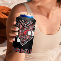 Martenitsa Martisor Day 4 in 1 Can Cooler Tumbler Traditional Romanian Folk Art