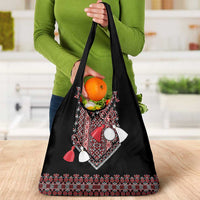 Martenitsa Martisor Day Grocery Bag Traditional Romanian Folk Art