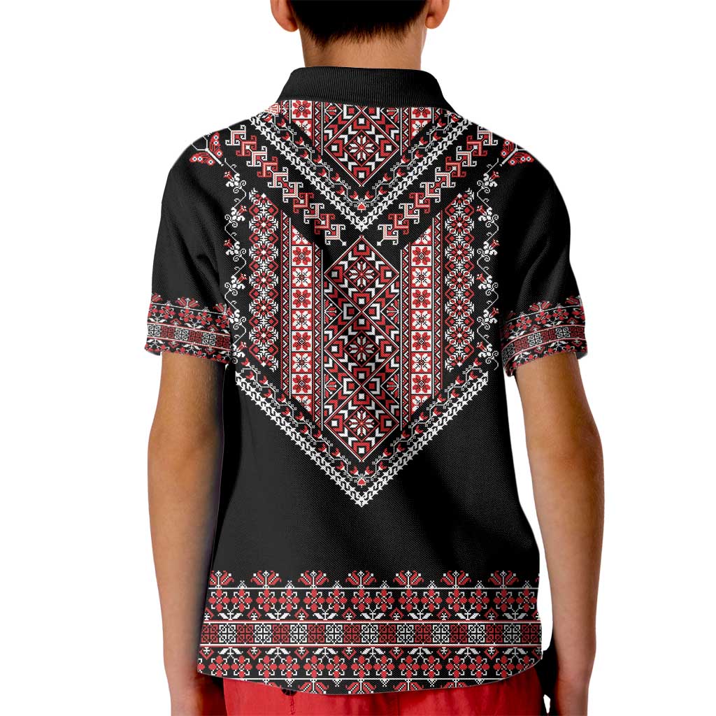 Martenitsa Martisor Day Kid Polo Shirt Traditional Romanian Folk Art