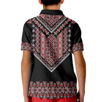 Martenitsa Martisor Day Kid Polo Shirt Traditional Romanian Folk Art