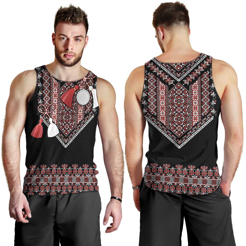 Martenitsa Martisor Day Men Tank Top Traditional Romanian Folk Art