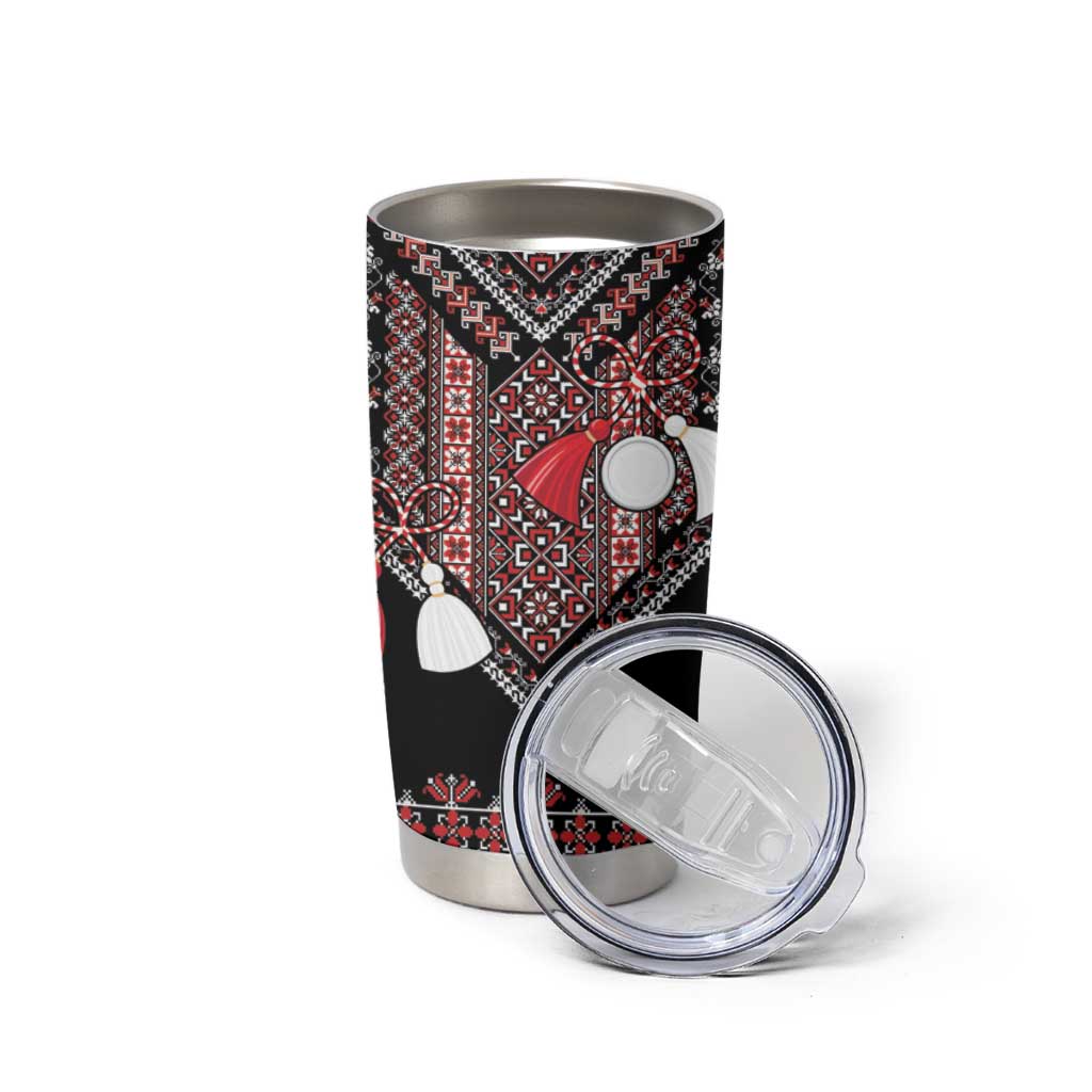 Martenitsa Martisor Day Tumbler Cup Traditional Romanian Folk Art