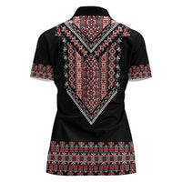 Martenitsa Martisor Day Women Polo Shirt Traditional Romanian Folk Art