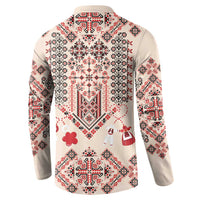 Vintage Martisor Day Martenitsa Button Sweatshirt Traditional Romanian Embroidery No1