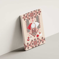 Vintage Martisor Day Martenitsa Canvas Wall Art Traditional Romanian Embroidery No1