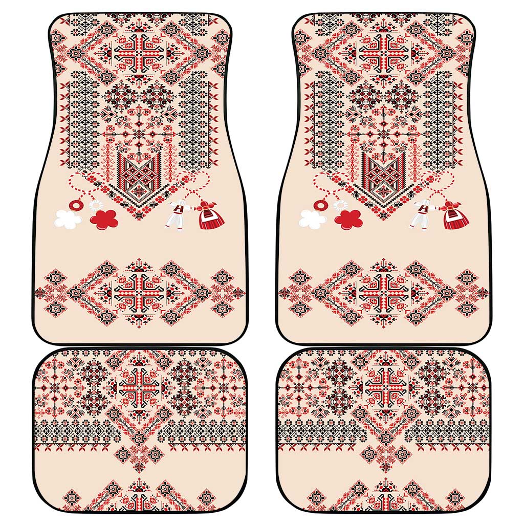 Vintage Martisor Day Martenitsa Car Mats Traditional Romanian Embroidery No1