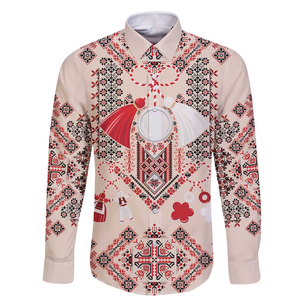 Vintage Martisor Day Martenitsa Family Matching Puletasi and Hawaiian Shirt Traditional Romanian Embroidery No1