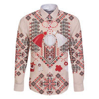 Vintage Martisor Day Martenitsa Family Matching Puletasi and Hawaiian Shirt Traditional Romanian Embroidery No1