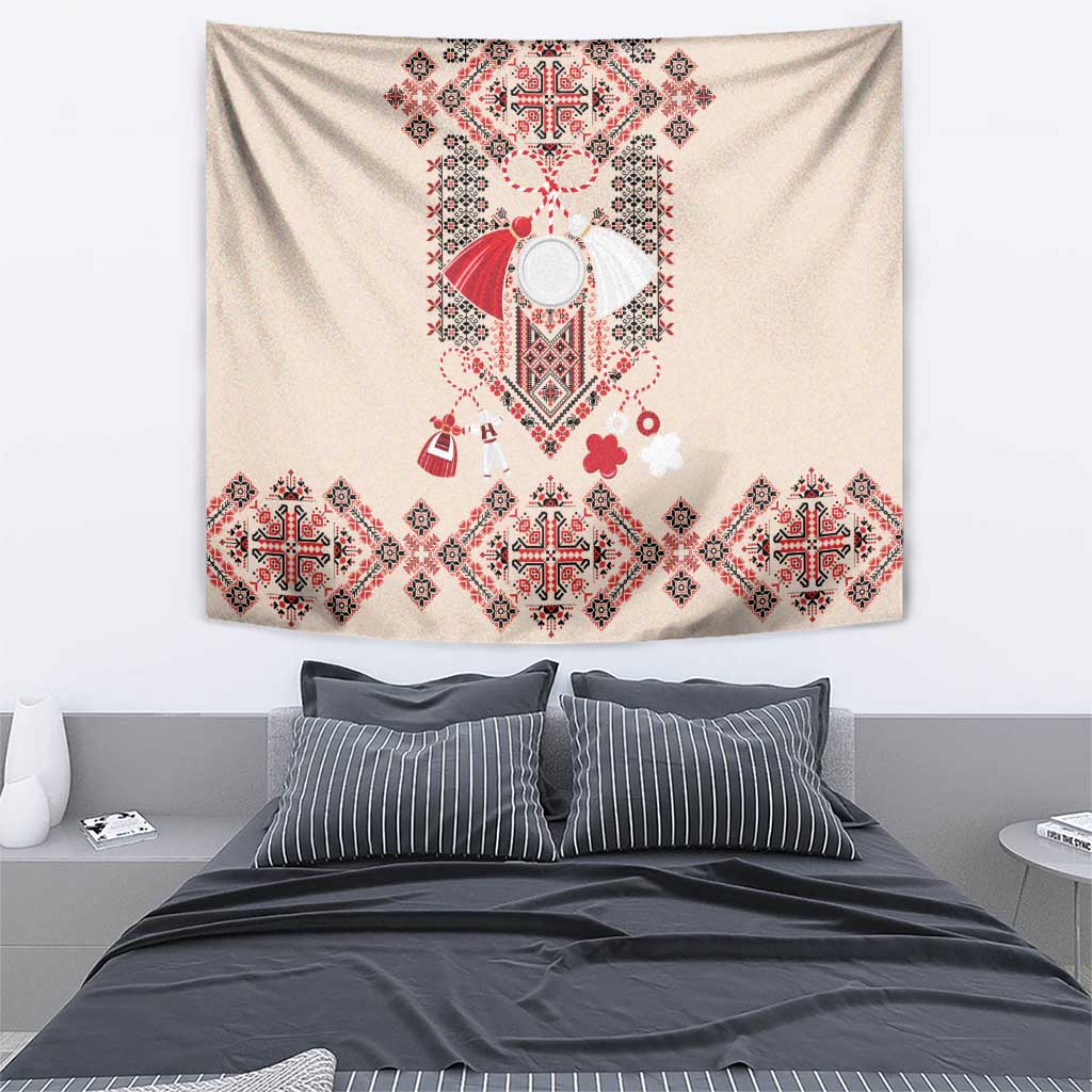 Vintage Martisor Day Martenitsa Tapestry Traditional Romanian Embroidery No1