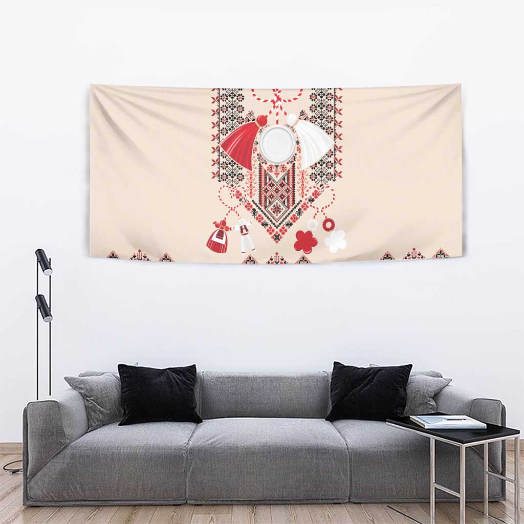 Vintage Martisor Day Martenitsa Tapestry Traditional Romanian Embroidery No1