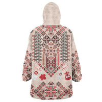Vintage Martisor Day Martenitsa Wearable Blanket Hoodie Traditional Romanian Embroidery No1