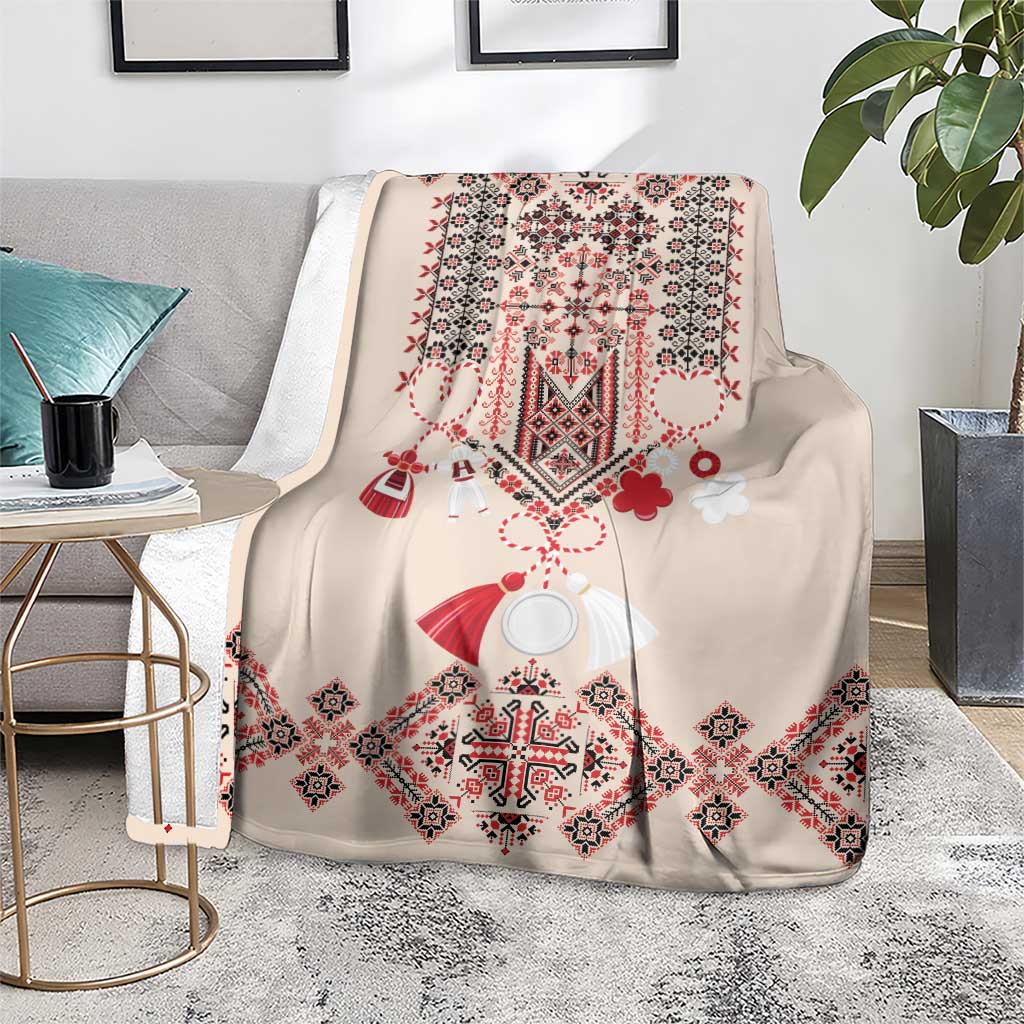 Vintage Martisor Day Martenitsa Blanket Traditional Romanian Embroidery No2