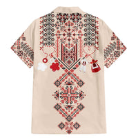 Vintage Martisor Day Martenitsa Family Matching Mermaid Dress and Hawaiian Shirt Traditional Romanian Embroidery No2