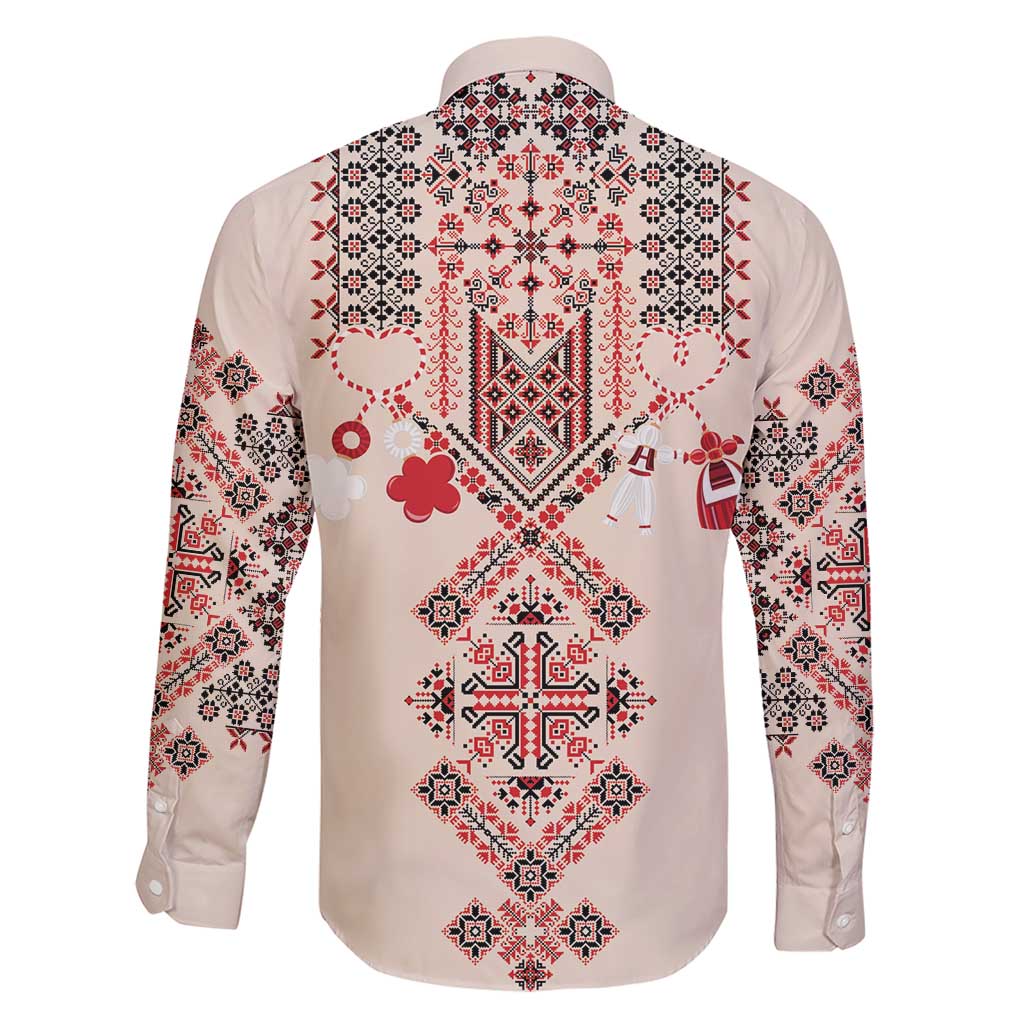 Vintage Martisor Day Martenitsa Family Matching Short Sleeve Bodycon Dress and Hawaiian Shirt Traditional Romanian Embroidery No2