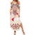 Vintage Martisor Day Martenitsa Family Matching Summer Maxi Dress and Hawaiian Shirt Traditional Romanian Embroidery No2