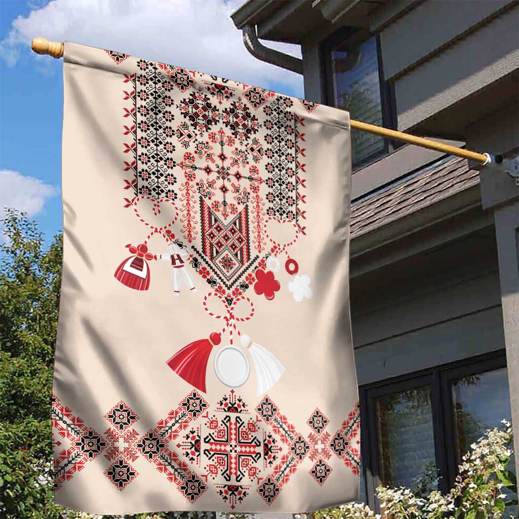 Vintage Martisor Day Martenitsa Garden Flag Traditional Romanian Embroidery No2