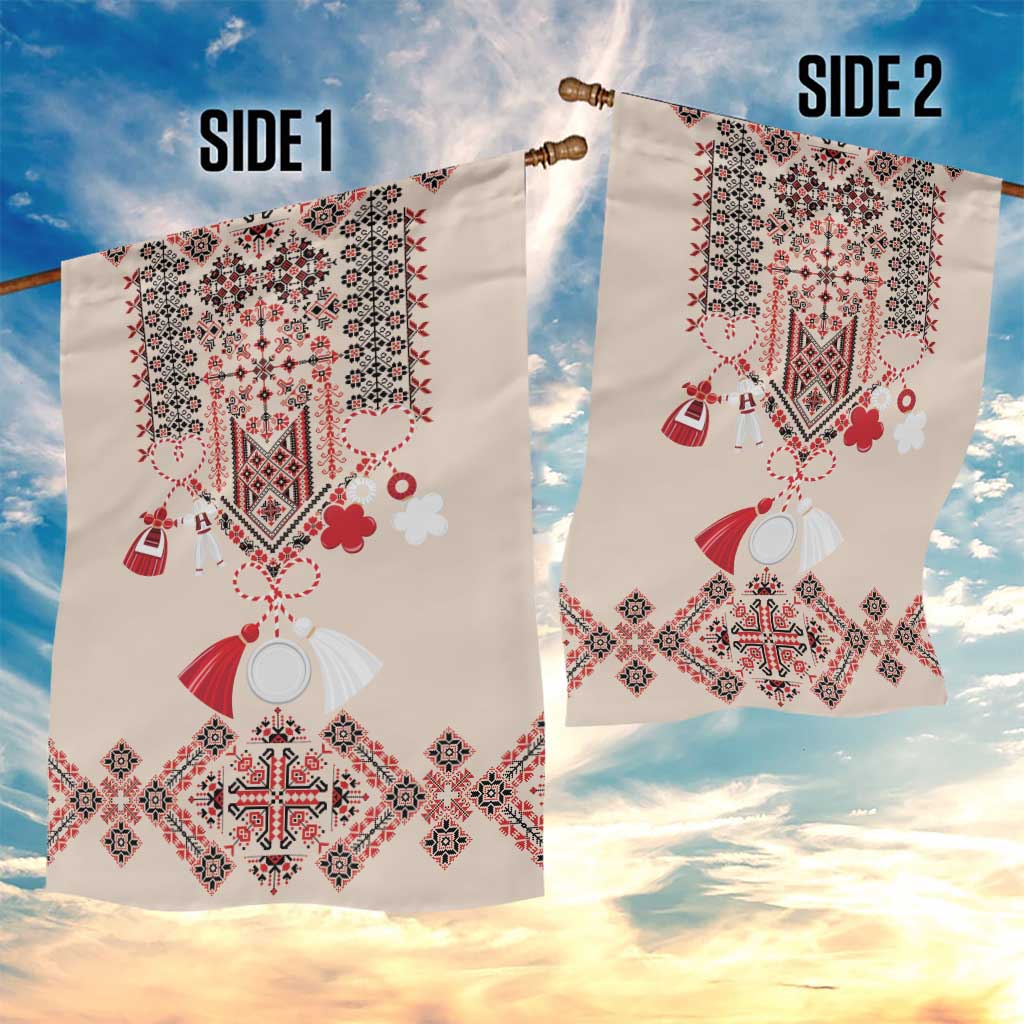 Vintage Martisor Day Martenitsa Garden Flag Traditional Romanian Embroidery No2