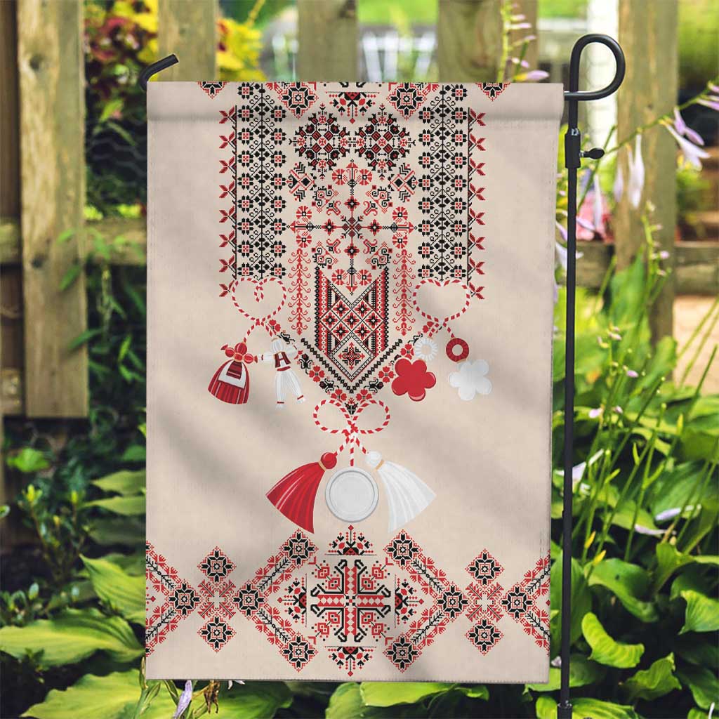 Vintage Martisor Day Martenitsa Garden Flag Traditional Romanian Embroidery No2